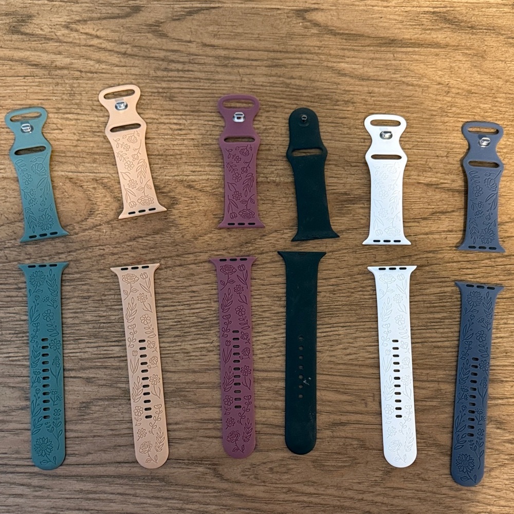 Floral Pattern Silicone Watch Bands